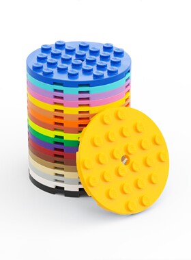 乐高LEGO112136×6异形板圆板
