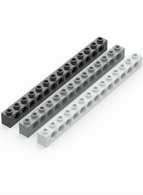 乐高LEGO 32018 1x14 带13孔砖 黑色4107558 浅灰4211705 深灰