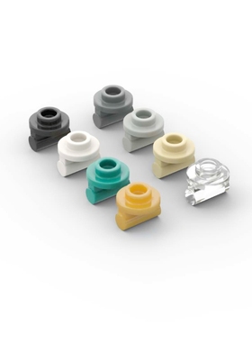 乐高LEGO 25893 79194 1x1圆板底部带柄 黑色6510216透明 珍珠金