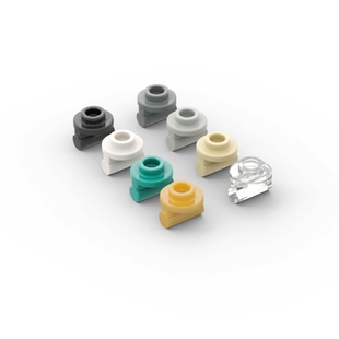 乐高LEGO 25893 79194 1x1圆板底部带柄 黑色6510216透明 珍珠金