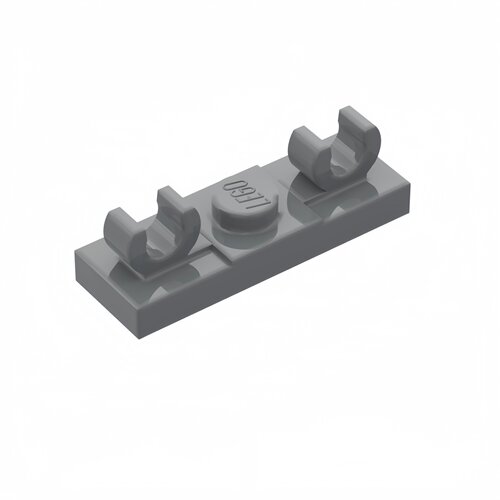 LEGO乐高 79987 1x3 顶部带双夹口板 深灰色6365692