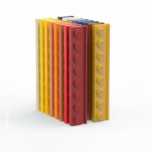 LEGO乐高4510单侧带滑槽轨道板