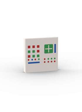 LEGO乐高 白色3068bpb2032  2x2控制台 显示器印刷光面