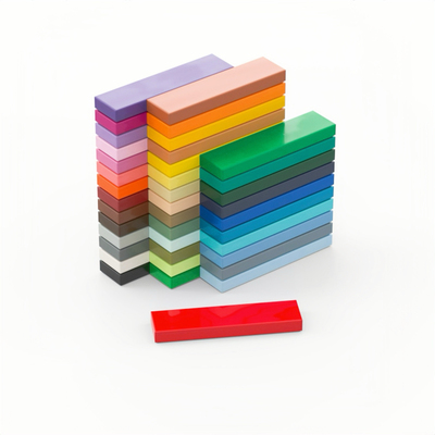 光面板黑色乐高2431零件