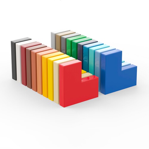 LEGO乐高147192x2转角光面板