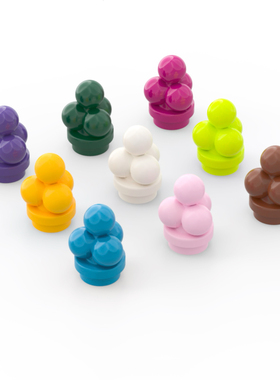 LEGO乐高 6254 1x1冰激凌球 雪糕 粉色深湖蓝白中黄浅绿酒红深绿