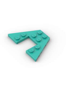 乐高LEGO 零配件 蓝绿色 47407 6384249 4x6 楔形件