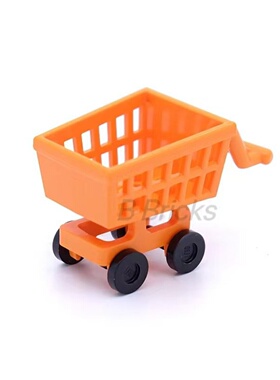 乐高LEGO 橙色 超市购物车手推车49649 2496 639245060347独占