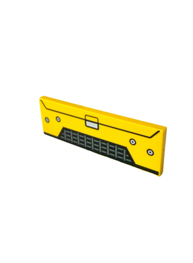 乐高LEGO 黄色69729pb080 2x6 汽车车头印刷光面板