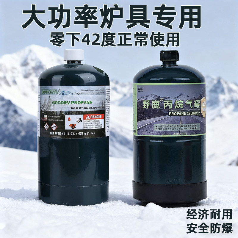 野鹿便携丙烷气罐超低温可用