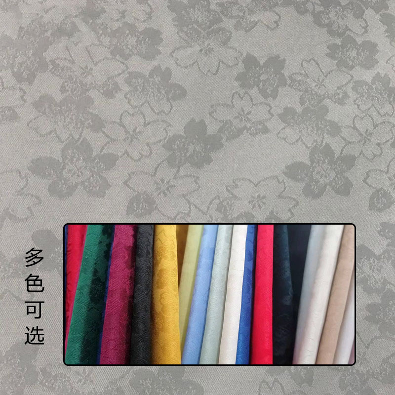 古风提花面料涤纶提花布樱花暗纹色织汉服布料女装lolita面料现货