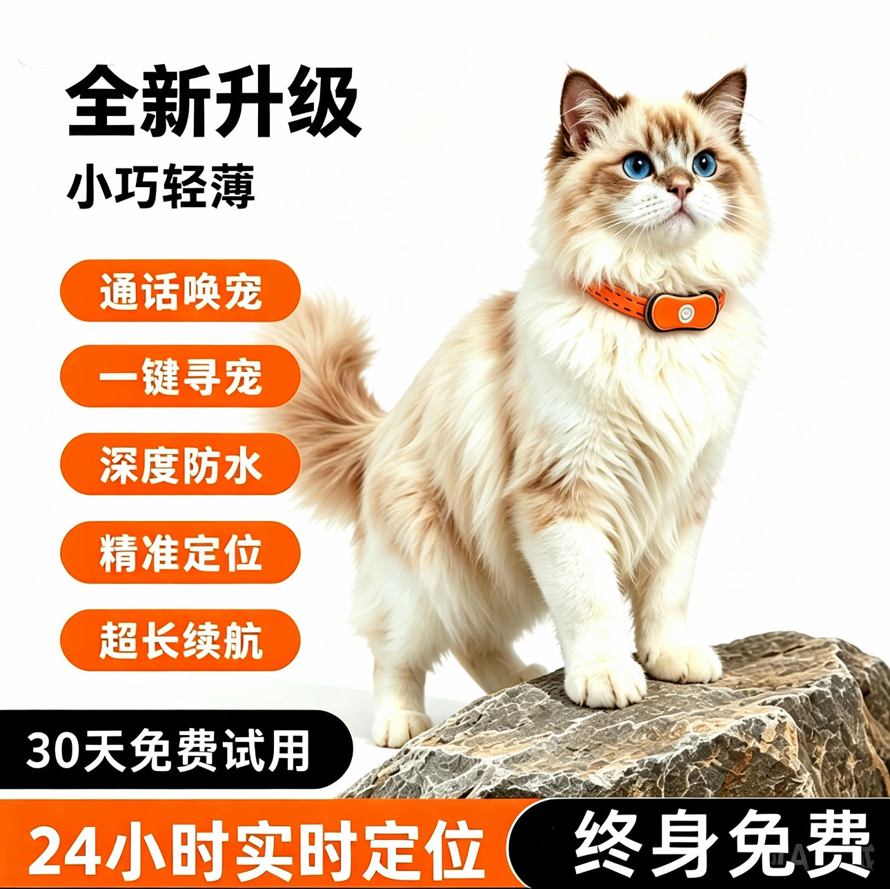 狗狗定位器宠物gps项圈狗防丢失神器追踪猫咪防水跟踪订位定仪器