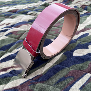 户外集训军训皮革内腰带 文艺表演红腰带 夏令营活动皮带滚轴裤带