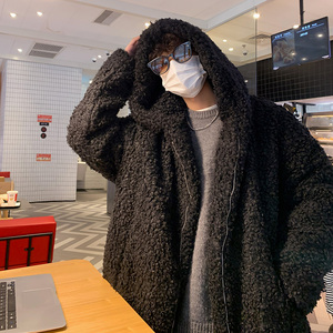 DY20特批P120 现货 重磅加绒加厚毛绒外套潮男毛毛棉服羊羔绒衣服图片