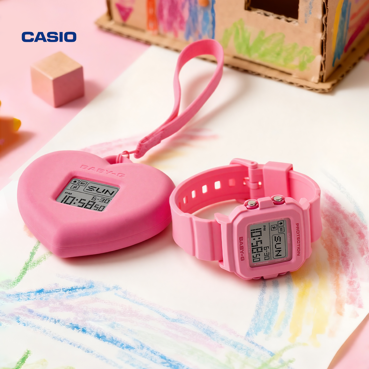 甜酷配色心形表架防震防水