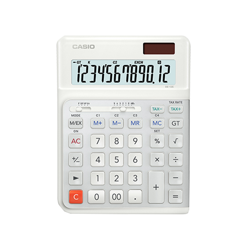 【3度计算器】casio/卡西欧计算器商务送礼财务会计大屏幕舒适按键DE-12E/JE-12E便携计算机