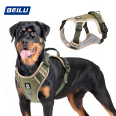 跨境狗狗牵引绳防爆冲大狗胸背带反光大型犬狗绳背心式 户外遛狗绳