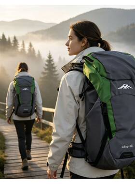 Q3124 原1599 出老美元单户外登山包旅行包45L多功能防水双肩包