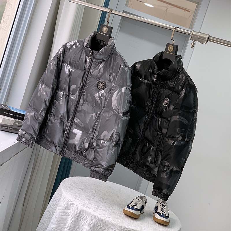 镭射激光纹理！三防免洗 90白鸭绒 冬季时尚立领男士羽绒服F945