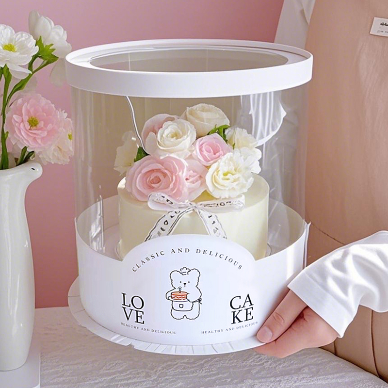 520圆形全透明生日蛋糕盒