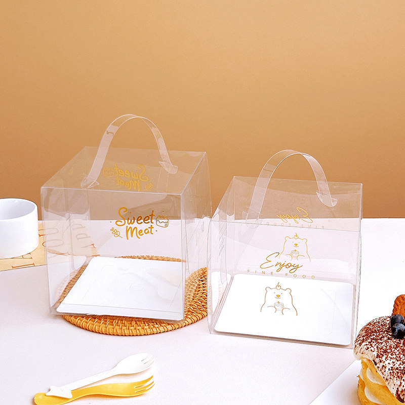 泡芙甜品网红四寸手提蛋糕盒