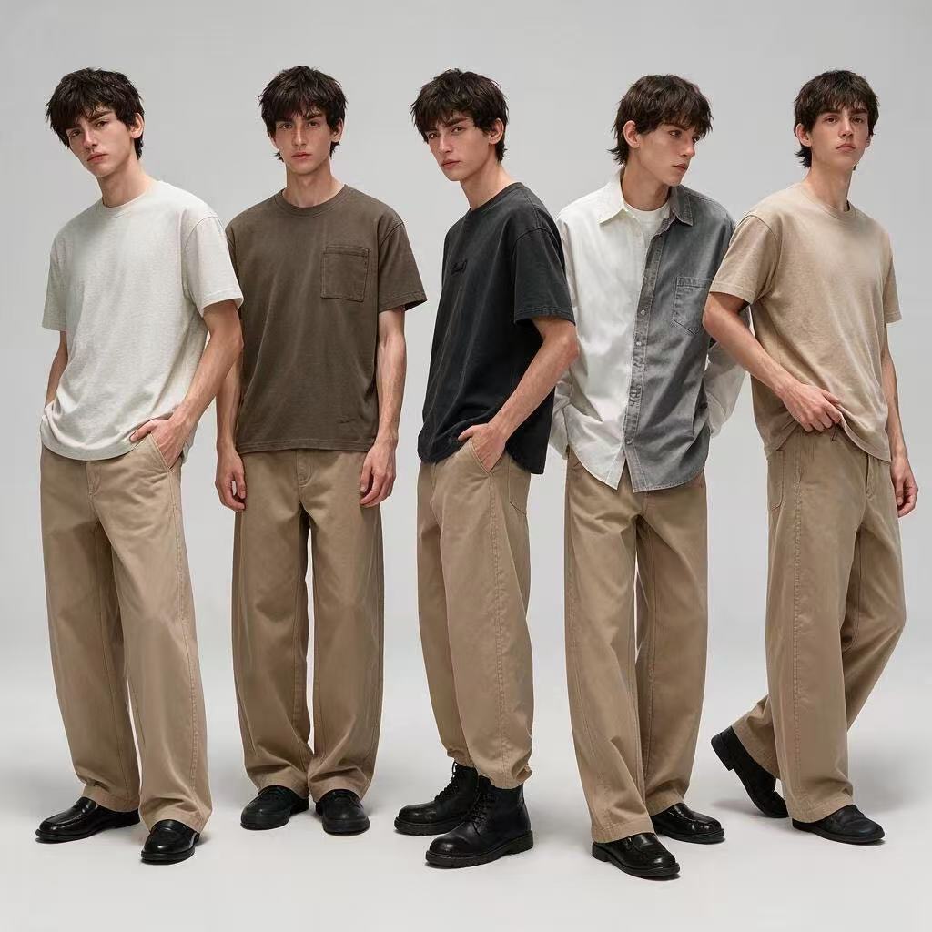 男士休闲高腰弯刀工装裤不易变形