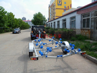 玻璃钢艇6.8米 橡皮艇 艇拖车 机动 RIB艇拖车冲锋舟拖车 冲锋舟