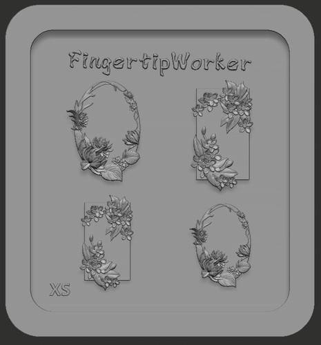 【美甲模具】FingertipWorker原创精致多用设计油画牌子花环模具