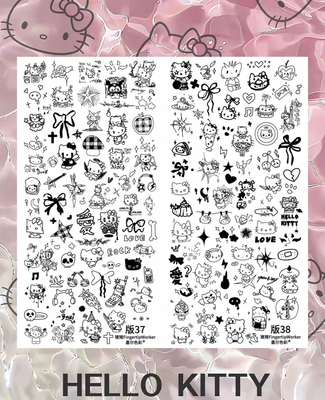 【印花板】FingertipWorker小众精致Hello Kitty美甲可爱卡通猫咪