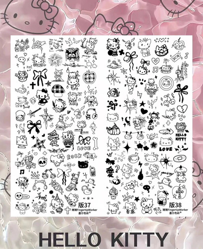 【印花板】FingertipWorker小众精致Hello Kitty美甲可爱卡通猫咪