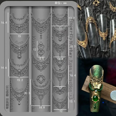 【美甲模具】FingertipWorker小众精致珠宝法式项链美甲模具