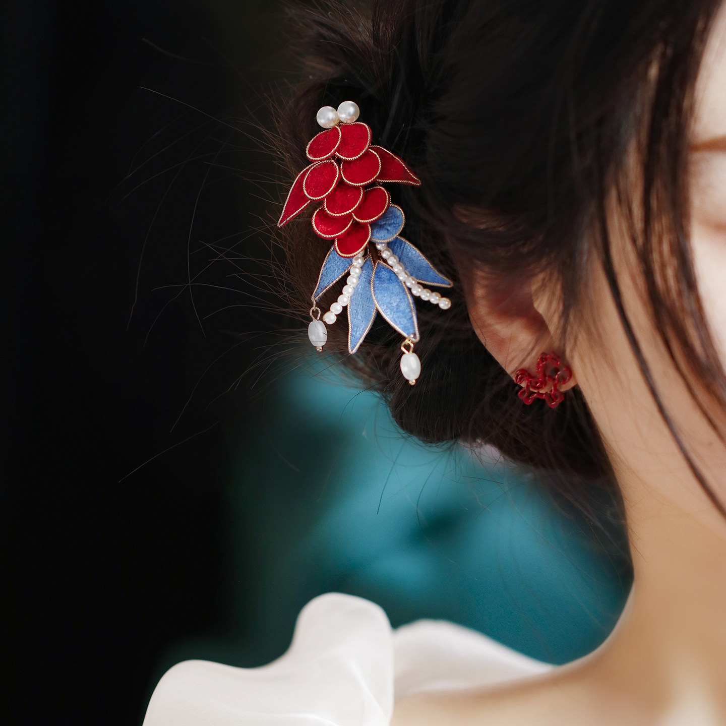 红色小鱼发夹 新年造型氛围感中式复古红蓝锦鲤头饰 国风少女婚礼,饰品/流行首饰/时尚饰品新,发饰,淘宝优惠券,粉丝福利购,淘宝优惠卷