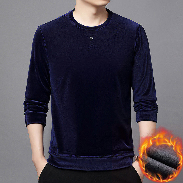 秋冬季金丝绒保暖打底衫卫衣潮