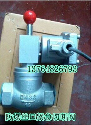 沪工-ZCRB 防爆天燃气自动紧急切断阀 防爆常开丝口电磁阀 DN25