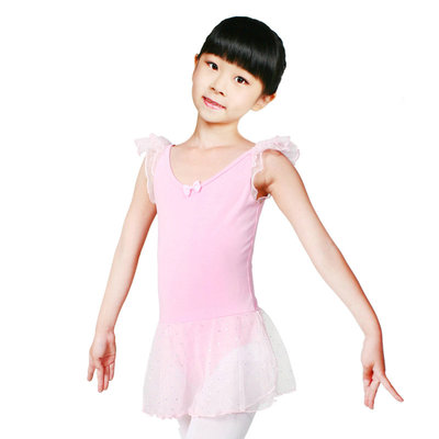 红雨舞蹈服儿童纱裙连体练功衣基