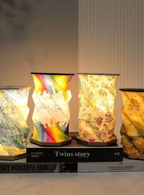 折叠氛围小夜灯书灯新年小礼物创意礼品千里江山春节小礼品书本灯