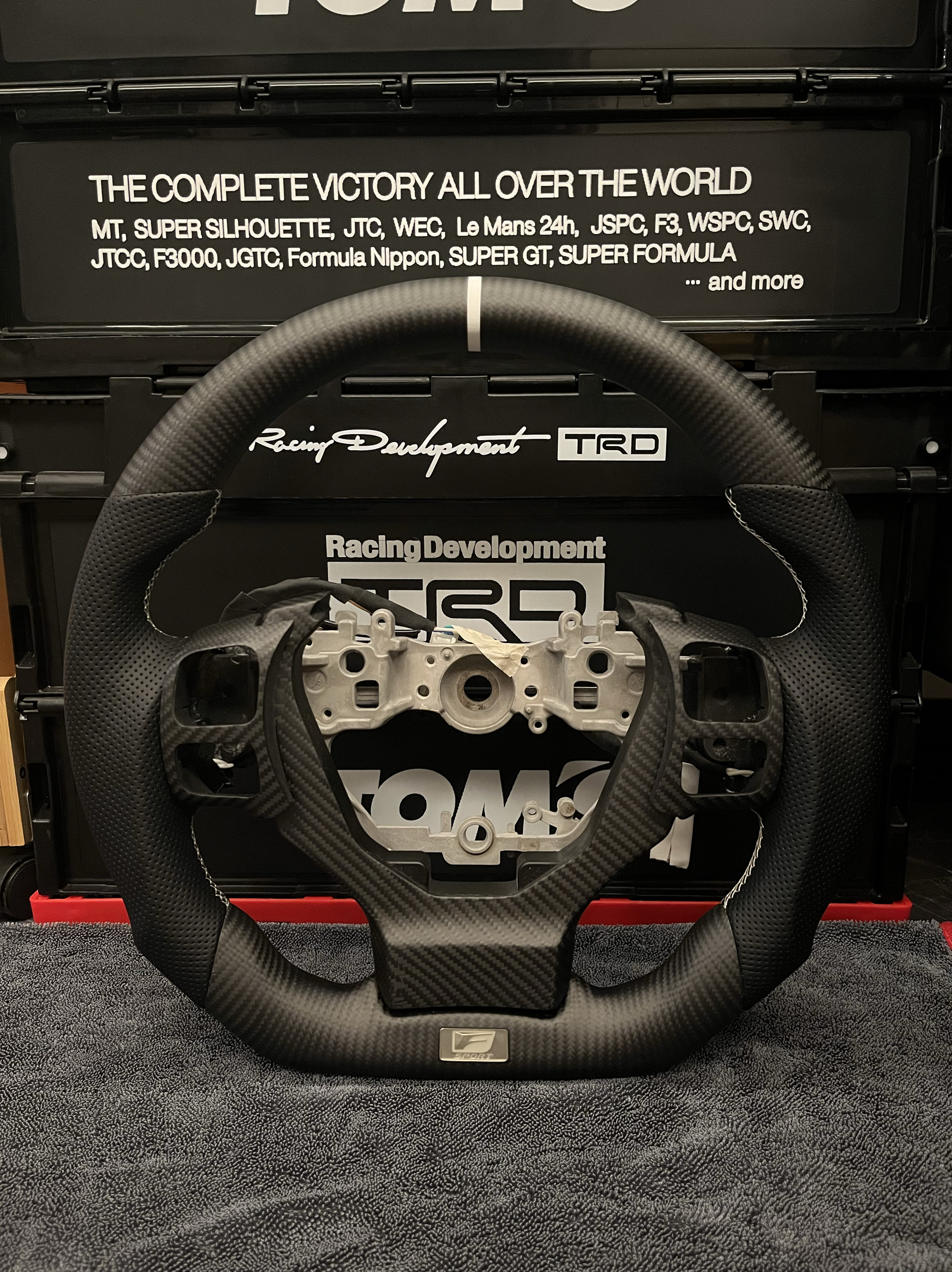 X.T车改雷克萨斯IS雷克萨斯RC哑面碳纤维方向盘按键框碳纤维拨片