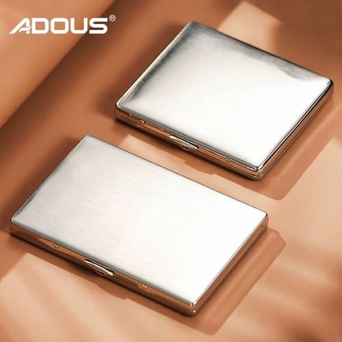 Портсигар, мужская креативная ультратонкая портативная коробка, 12 шт, 9 шт