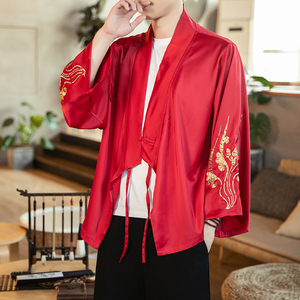 秋季汉元素休闲斜襟汉服上衣刺绣大码茶服外套复古风唐装 Y13-P55图片