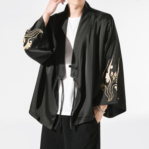 秋季汉元素休闲斜襟汉服上衣刺绣大码茶服外套复古风唐装 Y13-P50图片