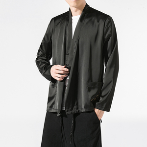 汉元素青年斜襟汉服上衣敦煌刺绣大码茶服外套复古风唐装 Y12-P50图片