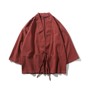 风秋季汉服男居士开衫男士道袍和服夹克外套男QT4011-13-P30