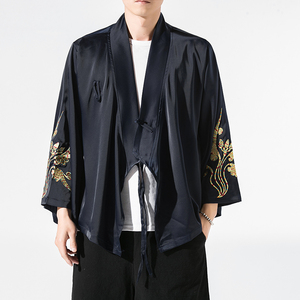 秋季复古汉元素休闲斜襟汉服上衣刺绣茶服外套复古风唐装 Y13-P50图片