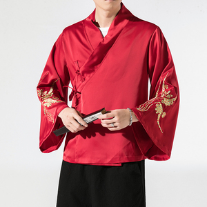 秋季汉元素休闲斜襟汉服上衣刺绣大码茶服外套复古风唐装 Y13-P50图片