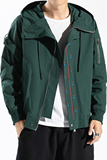白墙户外露营春秋纯色夹克外套冲锋衣大码连帽夹克外套JK06-P70，男装夹克，星座301D-2(原钱塘4011)