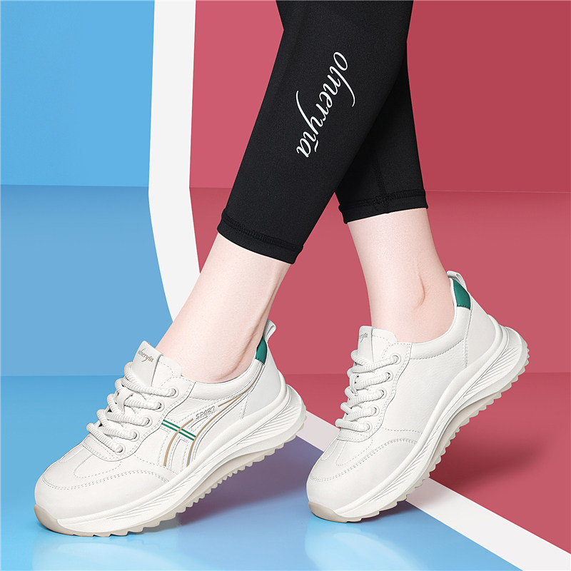 厚底增高小个子老爹鞋女2025新款春秋季小白鞋软底轻便休闲运动鞋