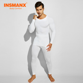 INSMANX男士 冬季 塑身内衣保暖套装 收腹束胸塑形无缝打底秋衣秋裤
