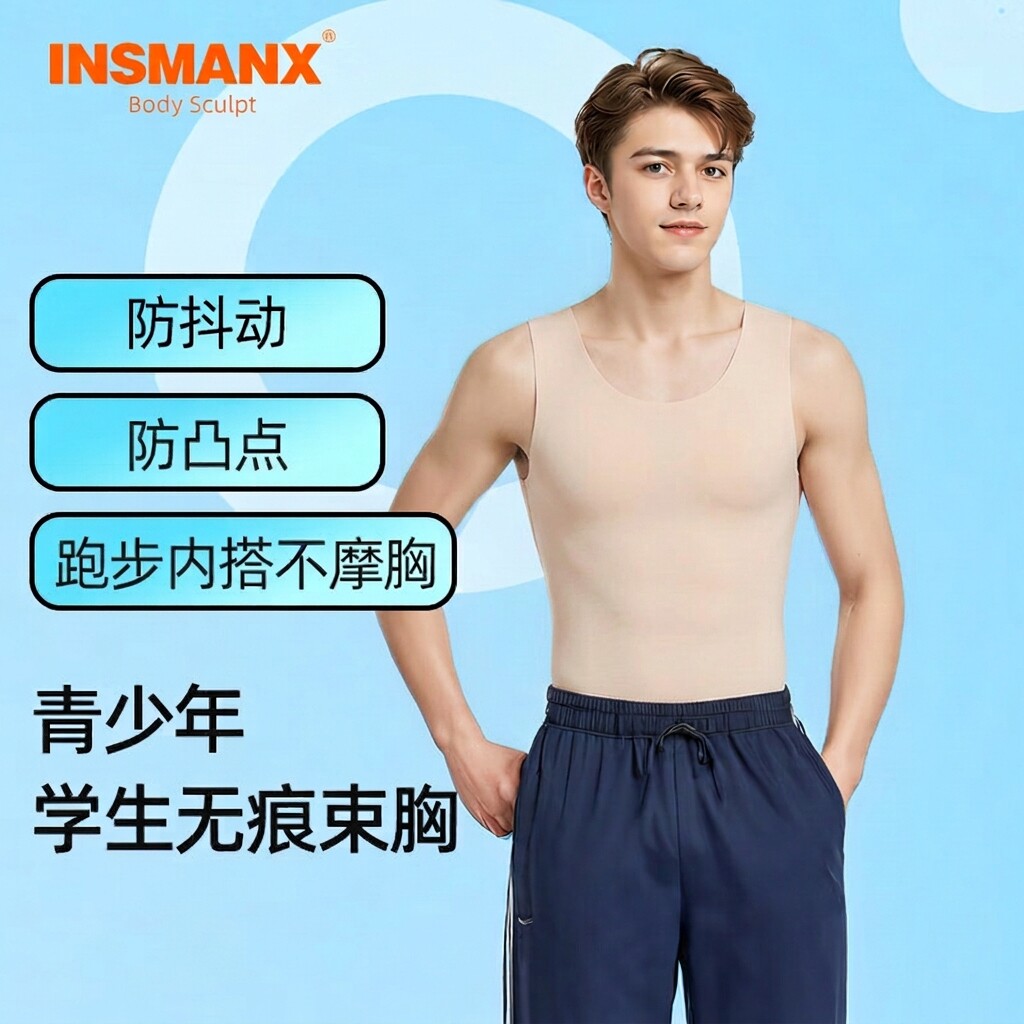 青少年学生无痕塑身背心