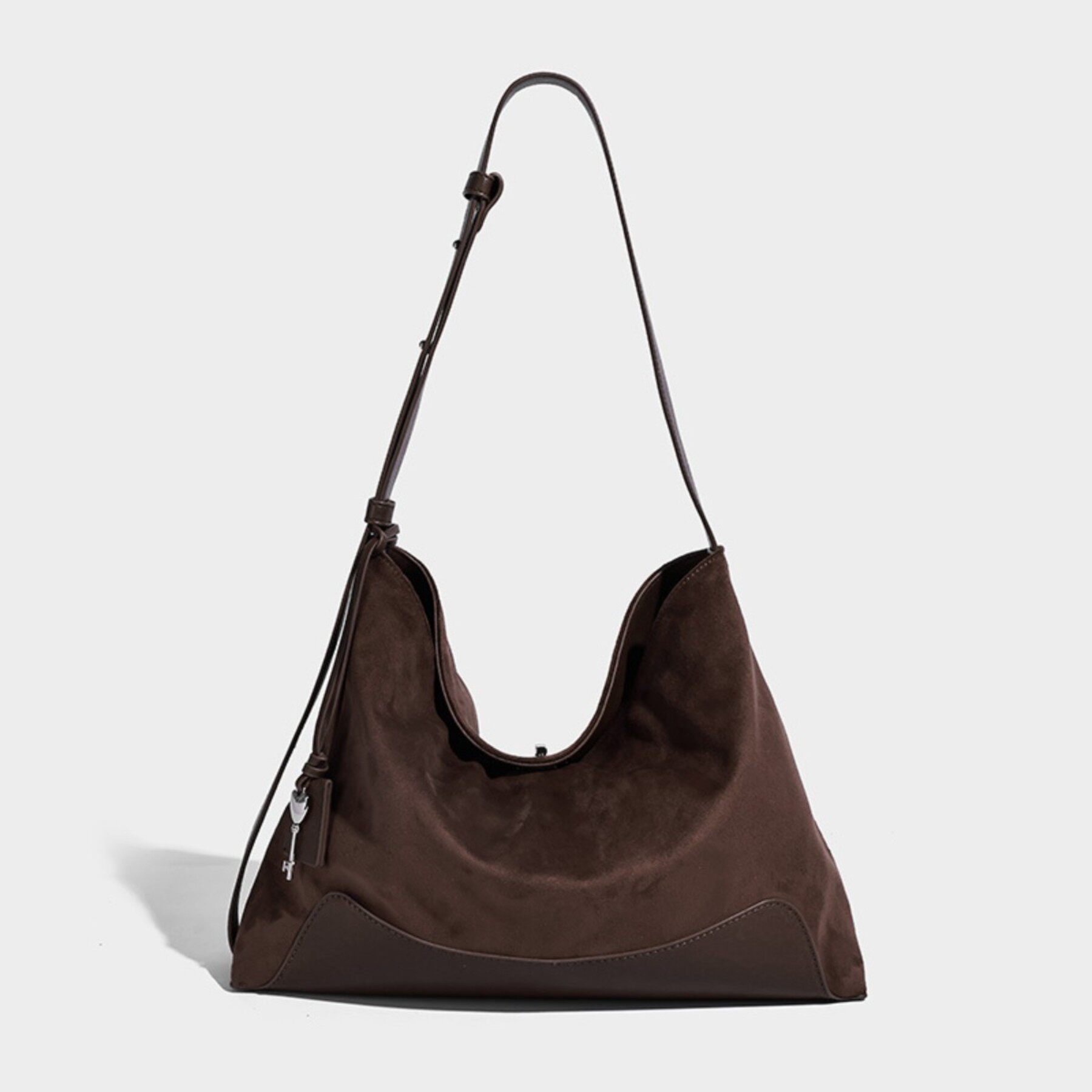 Aman高级感真皮女士包包2026新款棕色包包腋下包包女款单肩斜挎包