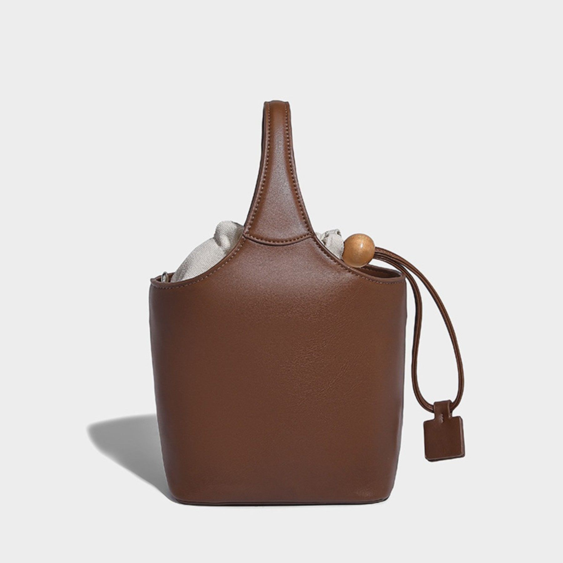 2024新款气质休闲手提女包韩版纯色复古单肩斜挎包质感百搭水桶包,箱包皮具/热销女包/男包,水桶包,淘宝优惠券,粉丝福利购,淘宝优惠卷